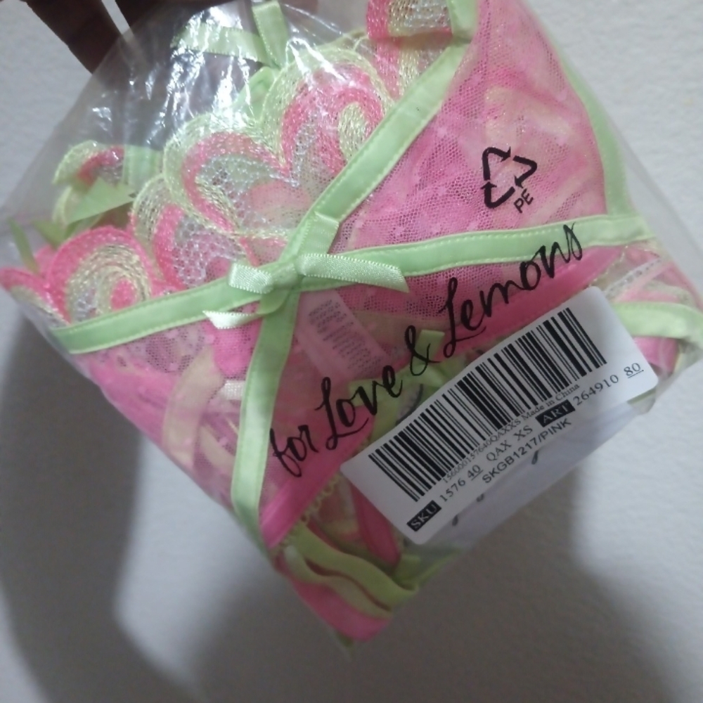 For Love And Lemons Neon Pink and Lime Lingerie